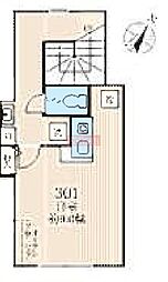 ＣＯＺＹ代田橋 3階1Kの間取り