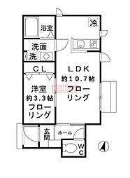 リトルヒル　IIJIMA 1階1LDKの間取り