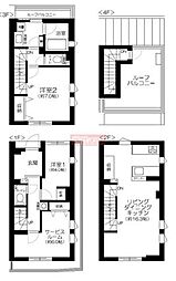 リムテラス駒場 1階2LDKの間取り