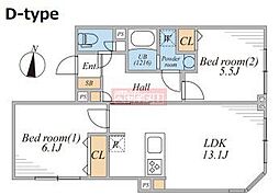 間取図画像 2LDK