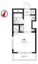 ペガサスマンション渋谷本町3 1Kの間取図画像