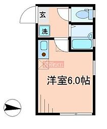 コンフォート笹塚 ワンルームの間取図画像