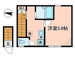 レジデンス下北沢 1Kの間取図画像