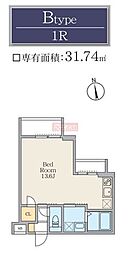 S-RESIDENCE駒場東大前 ワンルームの間取図画像