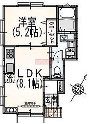 ラニカイ 1LDKの間取図画像