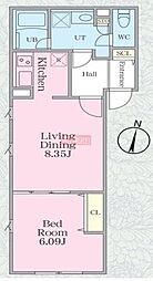 グランパセオ明大前3 1LDKの間取図画像