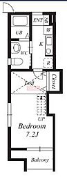 プラチナフォルム三軒茶屋 1Kの間取図画像