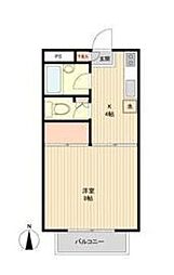 ハウス松園 1Kの間取図画像