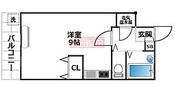 代田ウェスト ワンルームの間取図画像