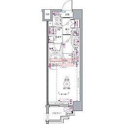 CREVISTA代田橋 1Kの間取図画像