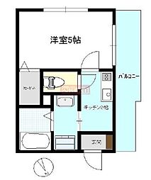 DKネクサス下北沢 1Kの間取図画像