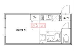 世田谷区大原1丁目マンション 1Kの間取図画像