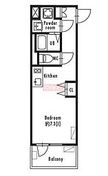プライマル下北沢 ワンルームの間取図画像