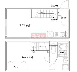 世田谷区大原1丁目マンション 1LDKの間取図画像