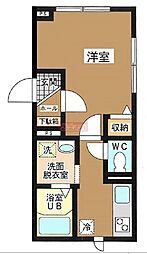 ボンアレット 1Kの間取図画像