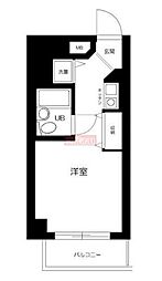 ヒルズ駒場東大前 ワンルームの間取図画像