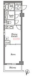カスタリア代々木上原 1DKの間取図画像