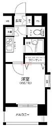 シンシア幡ヶ谷 1Kの間取図画像