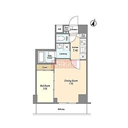 プラート宮坂 1LDKの間取図画像
