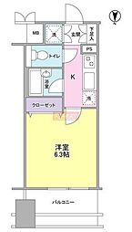 プロスペクトグラーサ広尾 1Kの間取図画像