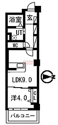 アクティ目黒駅前1号棟 1LDKの間取図画像