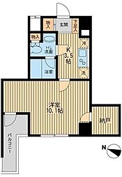ユニフォート目黒中町 1Kの間取図画像