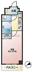 ヴェローナ白金 1Kの間取図画像