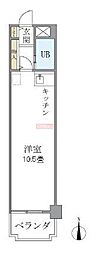 シルクロード・ビル ワンルームの間取図画像