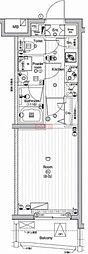 PREMIUMCUBE下北沢 1Kの間取図画像