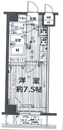 グランド・ガーラ渋谷松濤 1Kの間取図画像