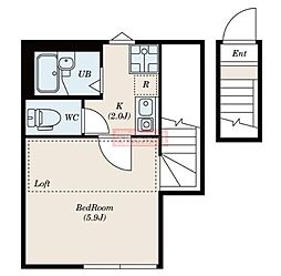 SunMall下北沢 1Kの間取図画像