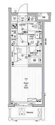 PREMIUMCUBE下北沢 1Kの間取図画像