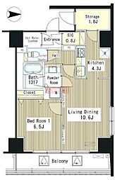 グランドゥール代々木大山 1SLDKの間取図画像