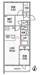 ルネサンスコート学芸大学 2LDKの間取図画像