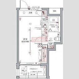 ラグディア高輪 ワンルームの間取図画像