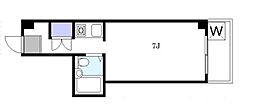 カーサフジイ ワンルームの間取図画像