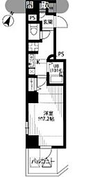プレール・ドゥーク笹塚 1Kの間取図画像