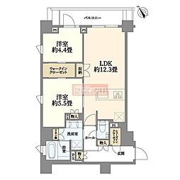 PIAS渋谷本町residence 2LDKの間取図画像