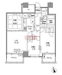 レジディアタワー目黒不動前 3LDKの間取図画像