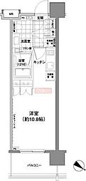 パークハビオ渋谷神山町 ワンルームの間取図画像