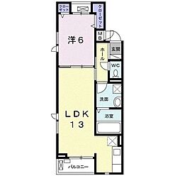 フェリステージ1 1LDKの間取図画像