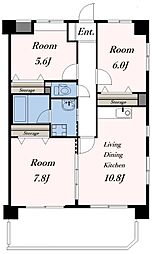 山吹の郷 3LDKの間取図画像