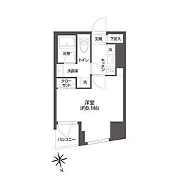 GRAN PASEO 市谷甲良町 14階1Kの間取り