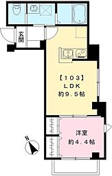 スカラーレ牛込 1LDKの間取図画像