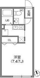 ZESTY神楽坂 ワンルームの間取図画像