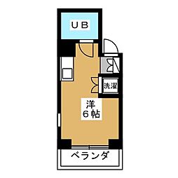 QueenHills ワンルームの間取図画像
