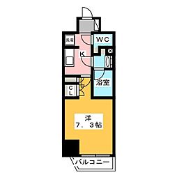 ザ・パークハビオ飯田橋プレイス 1Kの間取図画像