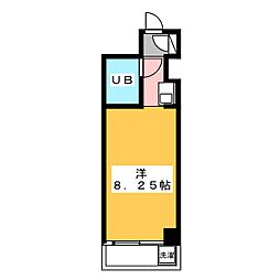 九段フラワーホーム ワンルームの間取図画像