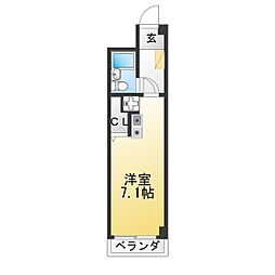 ガーデンコート湯島 ワンルームの間取図画像