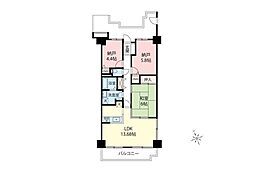 コスモ鶴瀬ステーションスクエア 1SLKの間取図画像